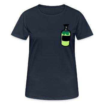 alkohol - Frauen T-Shirt atmungsaktiv - Dunkelnavy - Vorne - AI Model Female 172 light (172cm)