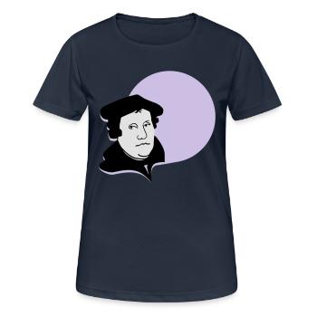 Martin Luther moderne - T-shirt respirant Femme - bleu marine foncé - Devant - AI Model Female 172 light (172cm)