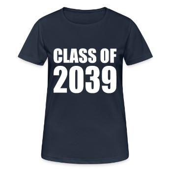 Class of 2039 - Women's Breathable T-Shirt - dark navy - Front - AI Model Female 172 light (172cm)