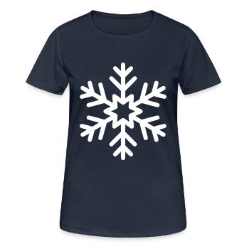 flocon de neige - T-shirt respirant Femme - bleu marine foncé - Devant - AI Model Female 172 light (172cm)