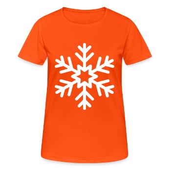 flocon de neige - T-shirt respirant Femme - orange néon - Devant - AI Model Female 172 dark (172cm)