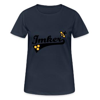 Imker - Frauen T-Shirt atmungsaktiv - Dunkelnavy - Vorne - AI Model Female 172 light (172cm)