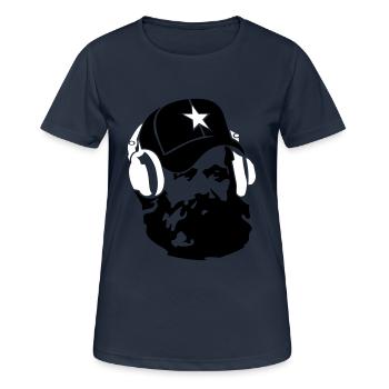 marx_star_ot - Frauen T-Shirt atmungsaktiv - Dunkelnavy - Vorne - AI Model Female 172 light (172cm)