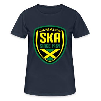 Ska Wappen_2 - T-shirt respirant Femme - bleu marine foncé - Devant - AI Model Female 172 light (172cm)