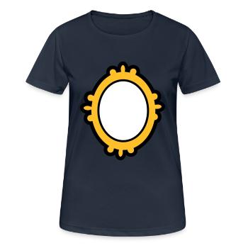 Spiegel - Frauen T-Shirt atmungsaktiv - Dunkelnavy - Vorne - AI Model Female 172 light (172cm)