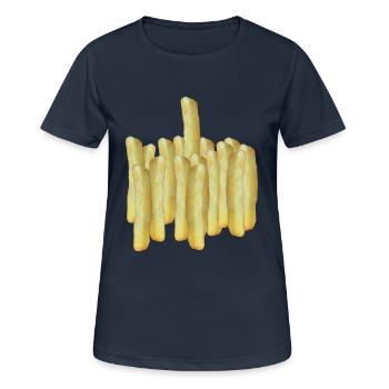 Fries One - Women's Breathable T-Shirt - dark navy - Front - AI Model Female 172 light (172cm)