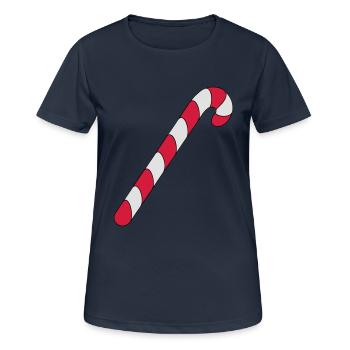 Zuckerstange - Frauen T-Shirt atmungsaktiv - Dunkelnavy - Vorne - AI Model Female 172 light (172cm)
