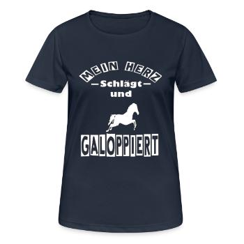 Cheval cheval cheval - T-shirt respirant Femme - bleu marine foncé - Devant - AI Model Female 172 light (172cm)