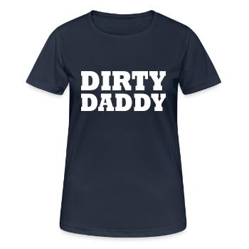 Dirty daddy - Frauen T-Shirt atmungsaktiv - Dunkelnavy - Vorne - AI Model Female 172 light (172cm)