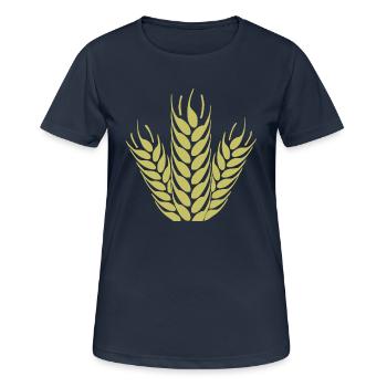 cereals corn cereal wheat wheat veggie gemuese v - Women's Breathable T-Shirt - dark navy - Front - AI Model Female 172 light (172cm)