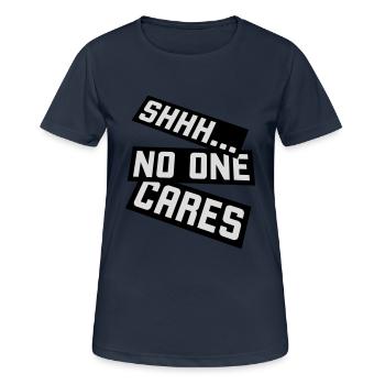 chut personne ne s’en soucie - T-shirt respirant Femme - bleu marine foncé - Devant - AI Model Female 172 light (172cm)