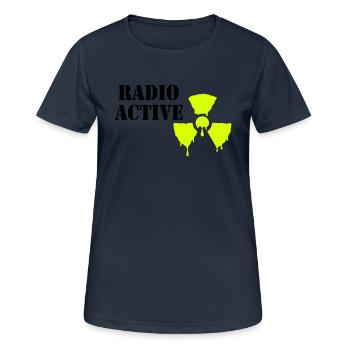 radioactif - T-shirt respirant Femme - bleu marine foncé - Devant - AI Model Female 172 light (172cm)