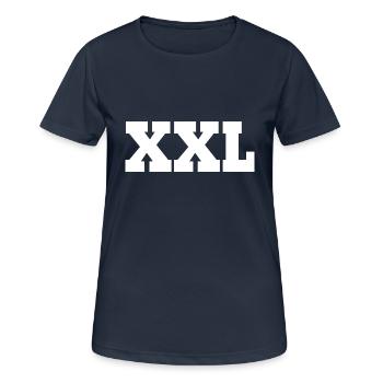 XXL - Frauen T-Shirt atmungsaktiv - Dunkelnavy - Vorne - AI Model Female 172 light (172cm)