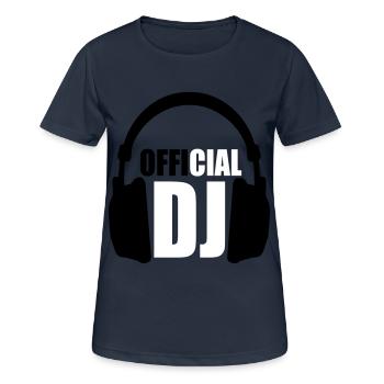 Official DJ - T-shirt respirant Femme - bleu marine foncé - Devant - AI Model Female 172 light (172cm)