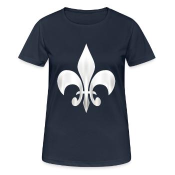 Lilie 3 - Frauen T-Shirt atmungsaktiv - Dunkelnavy - Vorne - AI Model Female 172 light (172cm)