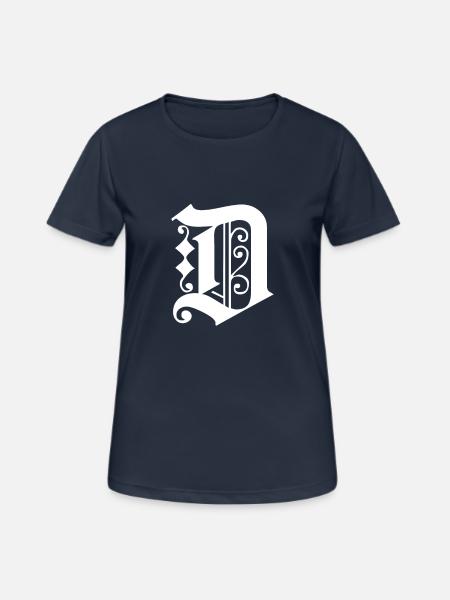 Detroit T Shirt Graphic - Frauen T-Shirt atmungsaktiv - Dunkelnavy