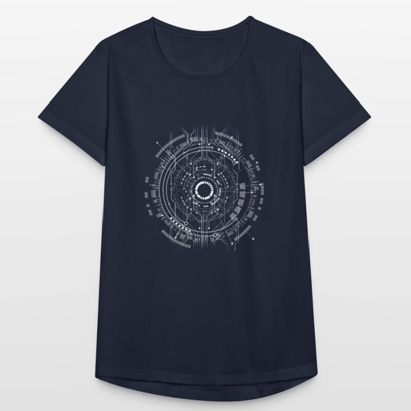 carte d’ordinateur core cpu pc code programme nerd lo T-shirt respirant Femme