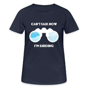Observation des oiseaux - Observation des oiseaux - Oiseaux - Observation des oiseaux - T-shirt respirant Femme - bleu marine foncé - Devant - AI Model Female 172 light (172cm)
