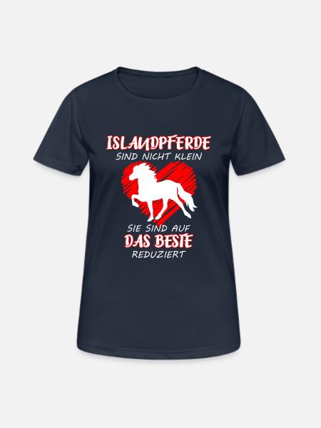 Islandpferde sind nicht klein - Frauen T-Shirt atmungsaktiv - Dunkelnavy