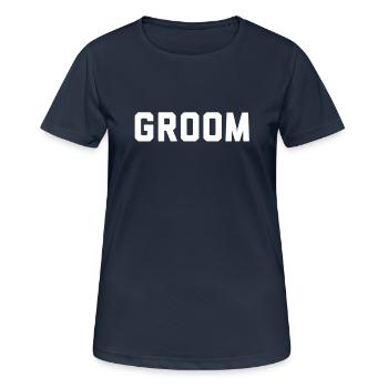 Groom - Bachelor Night - Frauen T-Shirt atmungsaktiv - Dunkelnavy - Vorne - AI Model Female 172 light (172cm)