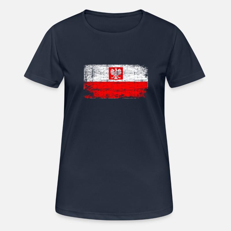 Polish Eagle Polish pride - Women's Breathable T-Shirt - dark navy