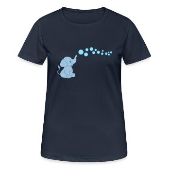 Elephant - Elephant Lover - Elephant - Bubble - Women's Breathable T-Shirt - dark navy - Front - AI Model Female 172 light (172cm)