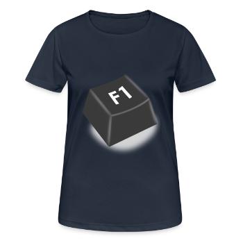 f1 help button - Women's Breathable T-Shirt - dark navy - Front - AI Model Female 172 light (172cm)