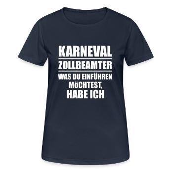 Carnival Carnival Officer des douanes - T-shirt respirant Femme - bleu marine foncé - Devant - AI Model Female 172 light (172cm)