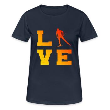 Herren Langlauf Klassisch Langlauf Damen Langlauf - Frauen T-Shirt atmungsaktiv - Dunkelnavy - Vorne - AI Model Female 172 light (172cm)