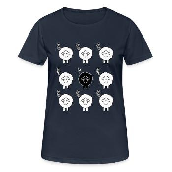 Black sheep - Women's Breathable T-Shirt - dark navy - Front - AI Model Female 172 light (172cm)