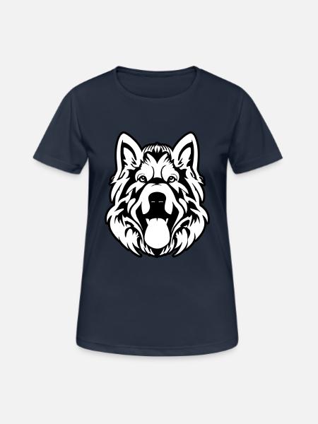 Kaukasischer Schäferhund - Frauen T-Shirt atmungsaktiv - Dunkelnavy