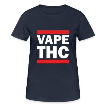 Vape THC White - Frauen T-Shirt atmungsaktiv - Dunkelnavy - Vorne - AI Model Female 172 light (172cm)
