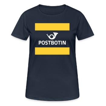 Postbotin Kostüm Post Kostüm Karneval Fasching - Frauen T-Shirt atmungsaktiv - Dunkelnavy - Vorne - AI Model Female 172 light (172cm)