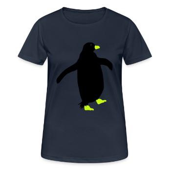 pinguin silhouette - Frauen T-Shirt atmungsaktiv - Dunkelnavy - Vorne - AI Model Female 172 light (172cm)