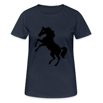 Ross - Frauen T-Shirt atmungsaktiv - Dunkelnavy - Vorne - AI Model Female 172 light (172cm)