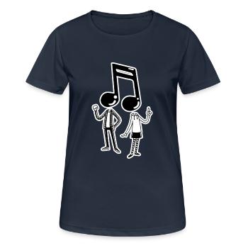 Musique - Hommes - T-shirt respirant Femme - bleu marine foncé - Devant - AI Model Female 172 light (172cm)