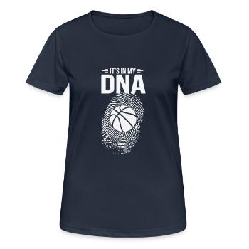Basketball Es liegt in meiner DNA Geschenk - Frauen T-Shirt atmungsaktiv - Dunkelnavy - Vorne - AI Model Female 172 light (172cm)