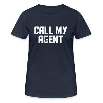 Acteur - Chanteur - Actrice - Musical - T-shirt respirant Femme - bleu marine foncé - Devant - AI Model Female 172 light (172cm)