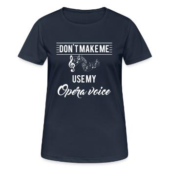 Musik - Oper - Singen - Sänger - Geschenk - Frauen T-Shirt atmungsaktiv - Dunkelnavy - Vorne - AI Model Female 172 light (172cm)
