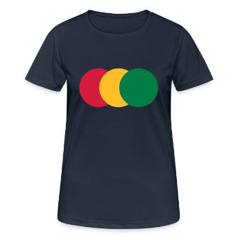 ROUGE JAUNE VERT - AMPEL / FEUX DE CIRCULATION - T-shirt respirant Femme - bleu marine foncé - Devant - AI Model Female 172 light (172cm)