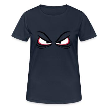 Evil Eyes - Women's Breathable T-Shirt - dark navy - Front - AI Model Female 172 light (172cm)