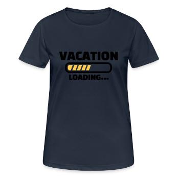 Urlaub - Frauen T-Shirt atmungsaktiv - Dunkelnavy - Vorne - AI Model Female 172 light (172cm)