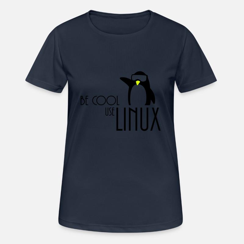 be cool use linux - Frauen T-Shirt atmungsaktiv - Dunkelnavy