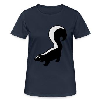Stinktier - Frauen T-Shirt atmungsaktiv - Dunkelnavy - Vorne - AI Model Female 172 light (172cm)