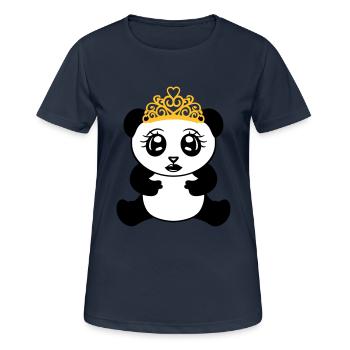 weiblich maedchen prinzessin krone koenigin schoen - Frauen T-Shirt atmungsaktiv - Dunkelnavy - Vorne - AI Model Female 172 light (172cm)