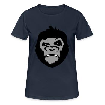 Gorilla Face - Women's Breathable T-Shirt - dark navy - Front - AI Model Female 172 light (172cm)