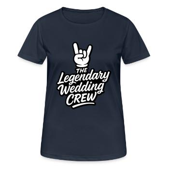 Wedding Crew Wedding Party - Women's Breathable T-Shirt - dark navy - Front - AI Model Female 172 light (172cm)