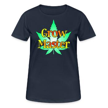 Grow Master - Cannabis - Marijuana - Marihuana - Frauen T-Shirt atmungsaktiv - Dunkelnavy - Vorne - AI Model Female 172 light (172cm)