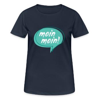 Moin Moin - T-shirt respirant Femme - bleu marine foncé - Devant - AI Model Female 172 light (172cm)
