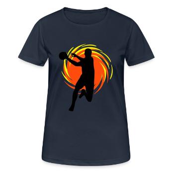 Eddy Handballer - T-shirt respirant Femme - bleu marine foncé - Devant - AI Model Female 172 light (172cm)